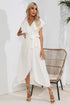 ruffled-tied-v-neck-midi-dress Sophia's Trends - Sophia's Style-White-M